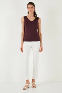 Lela Thick Sleeveless V-neck Blouse Blouse - Image 3