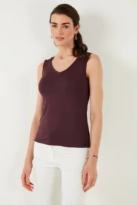 Lela Thick Sleeveless V-neck Blouse Blouse - Image 4