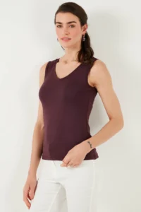 Lela Thick Sleeveless V-neck Blouse Blouse - Image 6