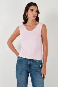 Lela Thick Sleeveless V-neck Blouse Blouse - Image 5