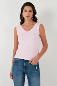 Lela Thick Sleeveless V-neck Blouse Blouse - Image 6
