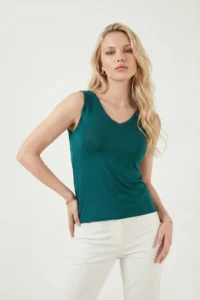Lela Thick Sleeveless V-neck Blouse Blouse - Image 2