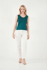 Lela Thick Sleeveless V-neck Blouse Blouse - Image 5