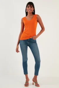 Lela Thick Sleeveless V-neck Blouse Blouse - Image 4