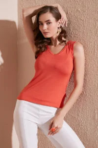 Lela Thick Sleeveless V-neck Blouse Blouse - Image 2
