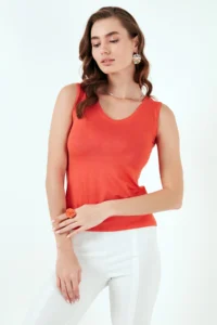 Lela Thick Sleeveless V-neck Blouse Blouse - Image 3
