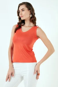 Lela Thick Sleeveless V-neck Blouse Blouse - Image 6