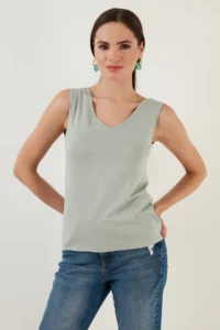 Lela Thick Sleeveless V-neck Blouse Blouse - Image 2