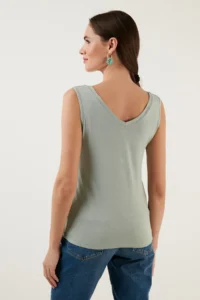 Lela Thick Sleeveless V-neck Blouse Blouse - Image 4