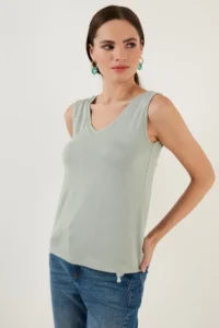 Lela Thick Sleeveless V-neck Blouse Blouse - Image 5