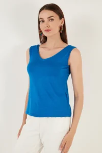Lela Thick Sleeveless V-neck Blouse Blouse - Image 3