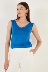 Lela Thick Sleeveless V-neck Blouse Blouse - Image 4