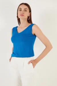 Lela Thick Sleeveless V-neck Blouse Blouse - Image 6