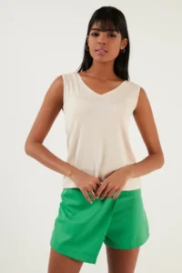 Lela Thick Sleeveless V-neck Blouse Blouse - Image 2