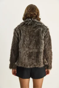 Bianco Lucci Women Premium Faux Fur Jacket - Image 7
