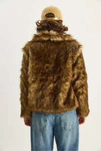 Bianco Lucci Women Premium Faux Fur Jacket - Image 7