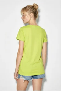 Bianco Lucci Women's 100% Cotton Handcrafted Summer Premium Design T-Shirt with Embroidery Detail 1001 - Image 4