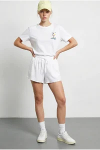 Bianco Lucci Women's 100% Cotton Handcrafted Flamingo Embroidery Detailed Premium Design T-Shirt 1004 - Image 2