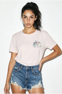 Bianco Lucci Women's 100% Cotton Handcrafted Premium Design T-Shirt with Minimal Embroidery Detail 1003 - Image 4
