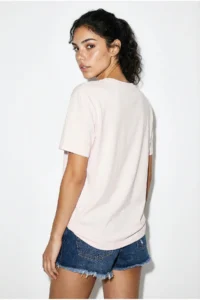 Bianco Lucci Women's 100% Cotton Handcrafted Premium Design T-Shirt with Minimal Embroidery Detail 1003 - Image 5