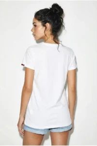 Bianco Lucci Women's 100% Cotton Handcrafted Embroidery Detailed Premium Design T-Shirt 1006 - Image 5