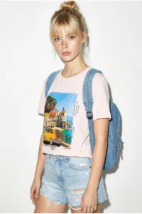 Bianco Lucci Women's 100% Cotton Italy Themed Printed Premium Design T-Shirt 1008 - Image 3