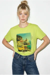 Bianco Lucci Women's 100% Cotton Italy Themed Printed Premium Design T-Shirt 1008 - Image 3