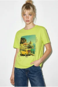 Bianco Lucci Women's 100% Cotton Italy Themed Printed Premium Design T-Shirt 1008 - Image 4