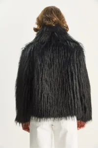 Bianco Lucci Women's Shawl Collar Lined Premium Fur Jacket 2779 - Image 7