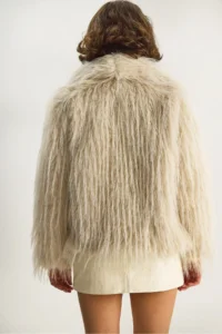 Bianco Lucci Women's Shawl Collar Lined Premium Fur Jacket 2779 - Image 7