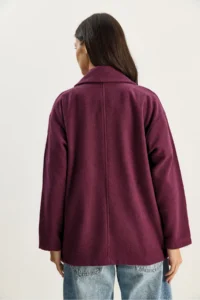 Bianco Lucci Women's Double Breasted Collar Pocket Detailed Stash Blazer Jacket - Image 5