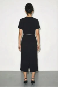 Bianco Lucci Women's Belted Crew Neck Pencil Dress 0573 - Image 4