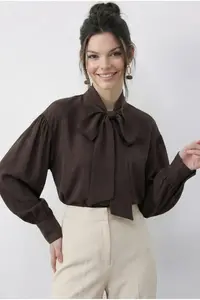 Bianco Lucci Women Yaka Binding Detailed Blouse 8101 - Image 2
