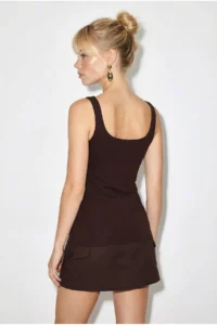 Bianco Lucci Women Lace Detailed Sleeveless Chic Blouse 1081 - Image 5