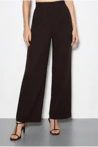 Bianco Lucci Women's Top and Bottom Set with Belt Detailed Vest and Palazzo Trousers 9396 - Image 6