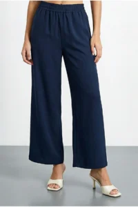 Bianco Lucci Women's Top and Bottom Set with Belt Detailed Vest and Palazzo Trousers 9396 - Image 5