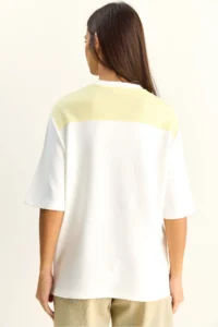 Bianco Lucci Women's Shawl Detailed Oversize Basic T-Shirt 1094 - Image 6