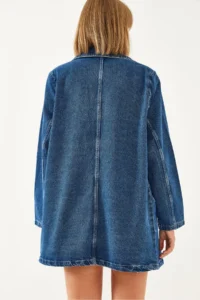 Bianco Lucci Women chained jeans Jacket 6033 - Image 6