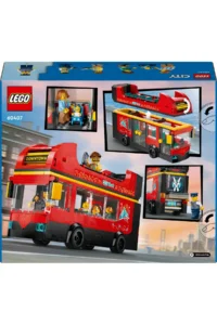 LEGO ® City Red Two-Decker Sightseeing Bus  - Creative Toy Building Set for Kids 7+ (384 P) - Image 4
