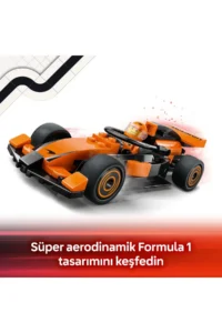 LEGO ® City McLaren Race Car F1® Driver  - 6+ Creative Toy Building Set (86P) - Image 6