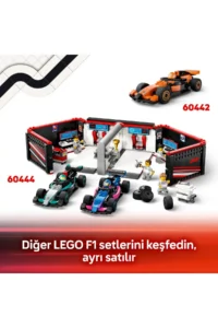 LEGO ® City Ferrari F1 with Car Pit Stop and Pit Crew  - Toy Construction Set for 6+ Kids (322P) - Image 10