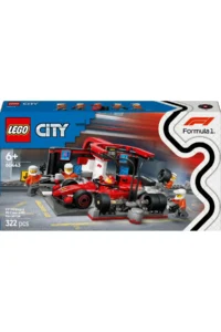 LEGO ® City Ferrari F1 with Car Pit Stop and Pit Crew  - Toy Construction Set for 6+ Kids (322P) - Image 3