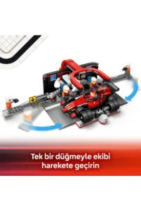LEGO ® City Ferrari F1 with Car Pit Stop and Pit Crew  - Toy Construction Set for 6+ Kids (322P) - Image 6