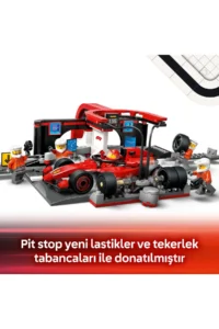 LEGO ® City Ferrari F1 with Car Pit Stop and Pit Crew  - Toy Construction Set for 6+ Kids (322P) - Image 7