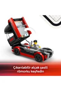LEGO ® City RB20 and AMR24 F1® Truck with Car  - 8+ Creative Toy Building Set (1086) - Image 6