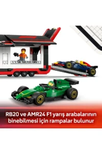 LEGO ® City RB20 and AMR24 F1® Truck with Car  - 8+ Creative Toy Building Set (1086) - Image 7