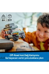 LEGO ® City 4x4 Off-Road Mountain Car  - Creative Toy Building Set for Kids 6+ (221 P) - Image 5