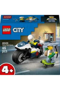 LEGO ® City Police Motorcycle Tracker  - Creative Toy Building Set for Kids 4+ (65P) - Image 3