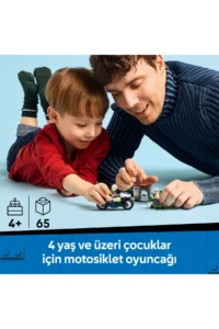 LEGO ® City Police Motorcycle Tracker  - Creative Toy Building Set for Kids 4+ (65P) - Image 5