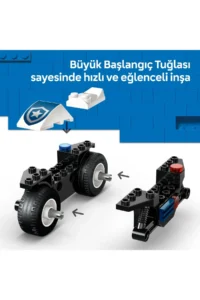 LEGO ® City Police Motorcycle Tracker  - Creative Toy Building Set for Kids 4+ (65P) - Image 6